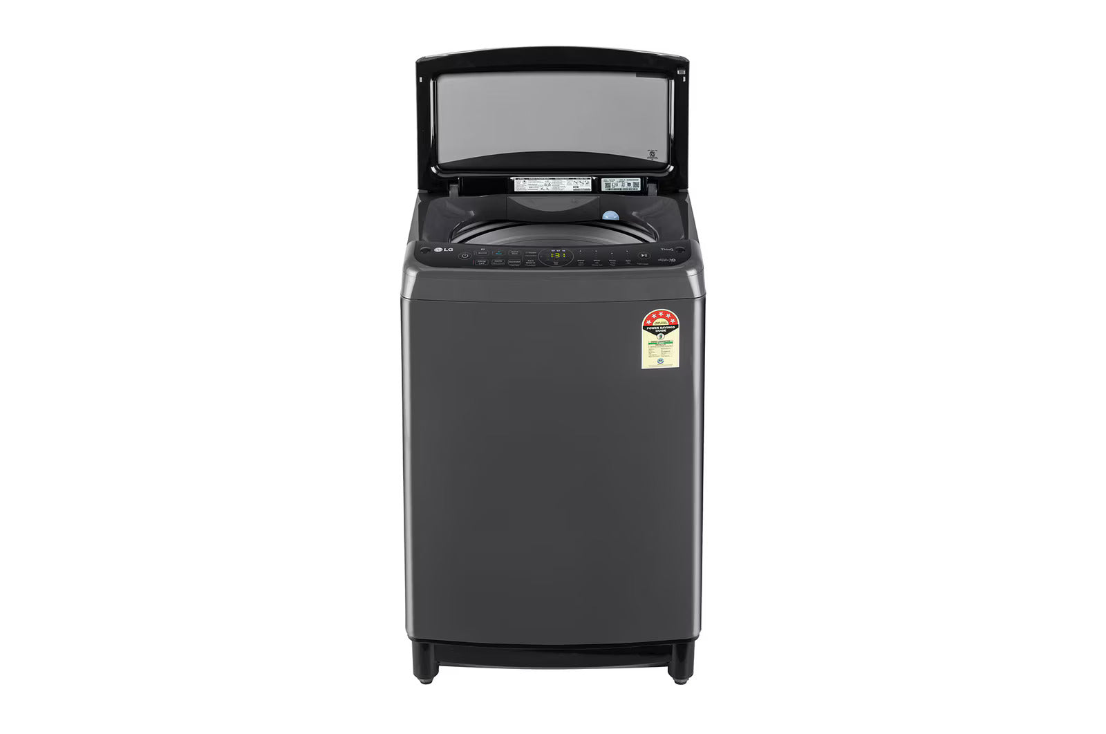 LG THD12SWM 12Kg Top Load Washing Machine, AI Direct Drive™, Middle Black