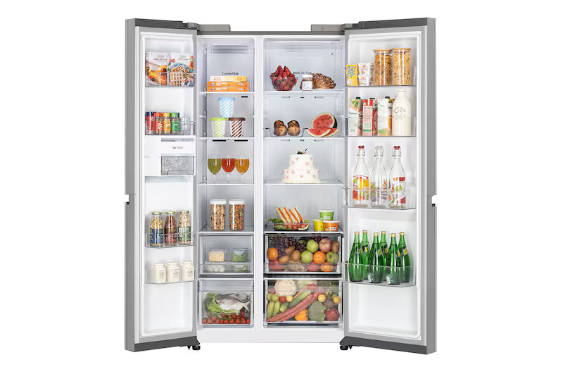 LG GL-B277GPZ3 790 L Side-by-Side Refrigerator, Wi-Fi Convertible, Hygiene Fresh+™, Smart Diagnosis™, Shiny Steel, 3 Star LG