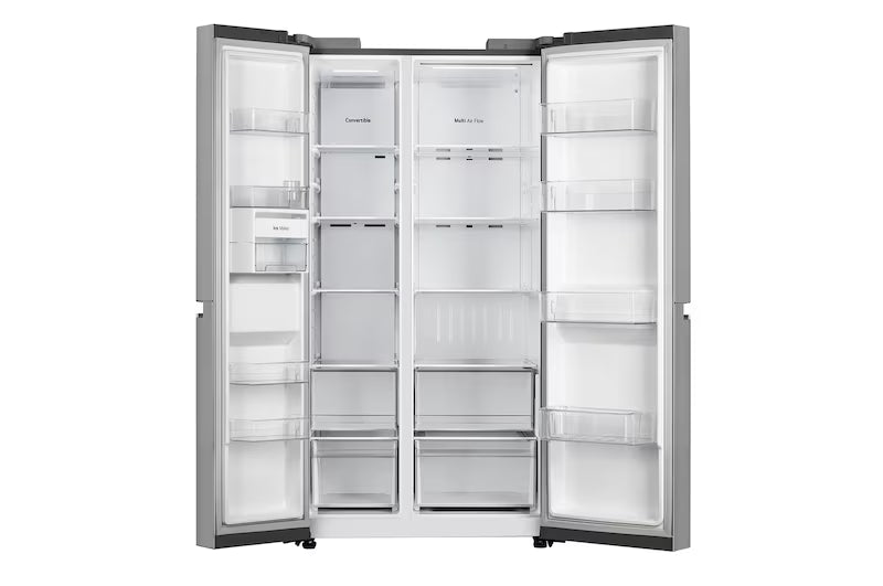 LG GL-B277GPZ3 790 L Side-by-Side Refrigerator, Wi-Fi Convertible, Hygiene Fresh+™, Smart Diagnosis™, Shiny Steel, 3 Star LG