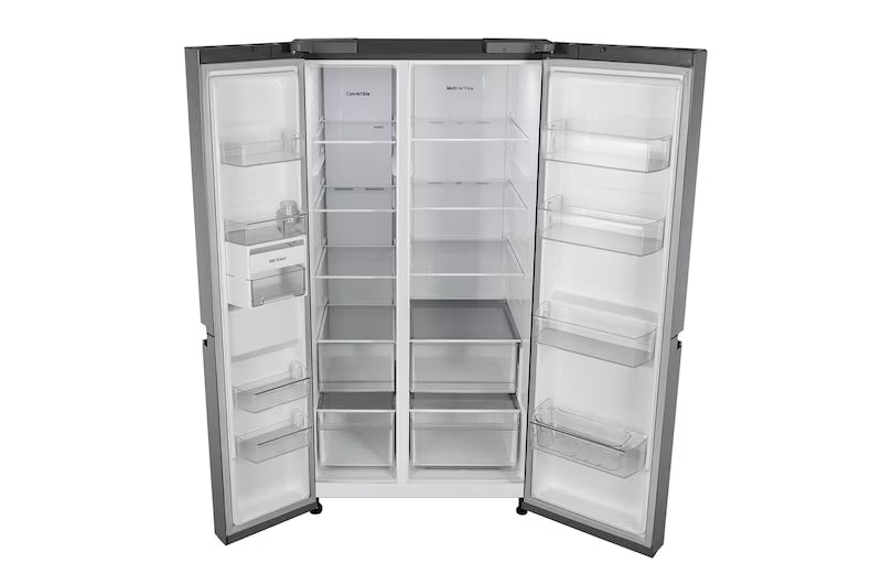 LG GL-B277GPZ3 790 L Side-by-Side Refrigerator, Wi-Fi Convertible, Hygiene Fresh+™, Smart Diagnosis™, Shiny Steel, 3 Star LG