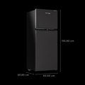 Voltas Beko RFF295D60/XBRXDIXXX 275 Litres 2 Star Frost Free Double Door Refrigerator Wooden Black - Mahajan Electronics Online