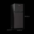 Voltas Beko RFF295D/W0XBR 250 Litres 2 Star Frost Free Double Door Refrigerator Wooden Black - Mahajan Electronics Online