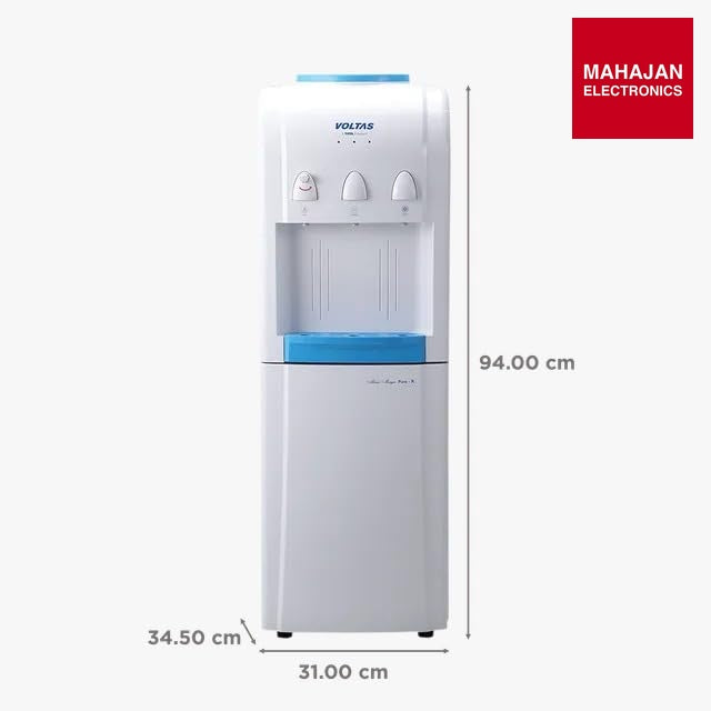Voltas Mini Magic Pure-F Floor Mounted Water Dispenser | 500W | Hot, Normal, Cold Water | 20L Storage Cabinet | No Cooling Cabinet Voltas