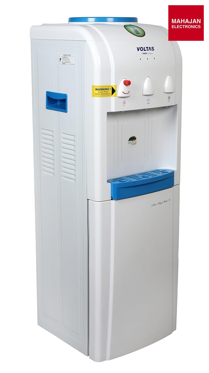 Voltas Mini Magic Pure-F Floor Mounted Water Dispenser | 500W | Hot, Normal, Cold Water | 20L Storage Cabinet | No Cooling Cabinet Voltas