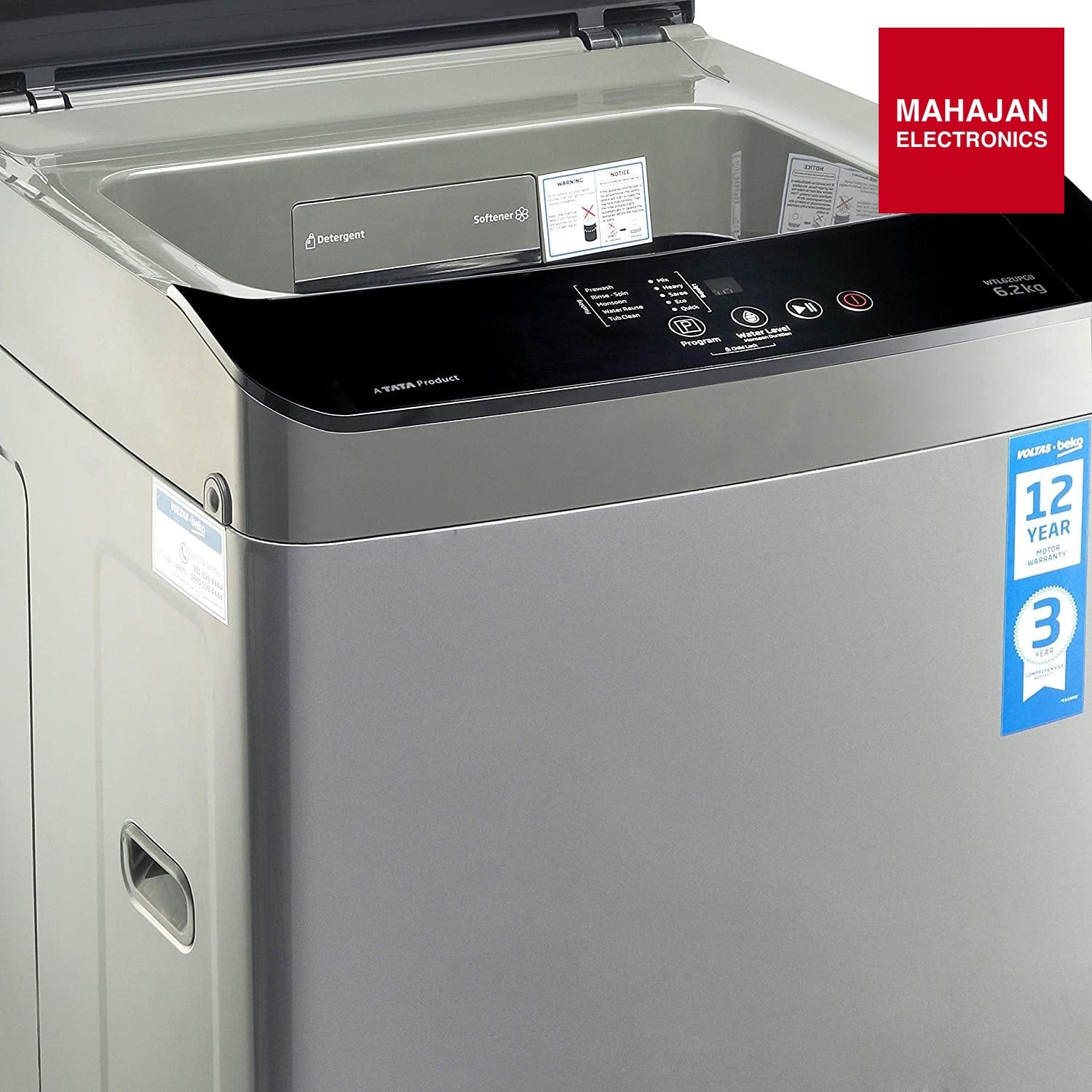 Voltas Beko WTL62UPGB 6.2 kg fully-Automatic Top Loading Washing Machine ( Gray ) Voltas Beko