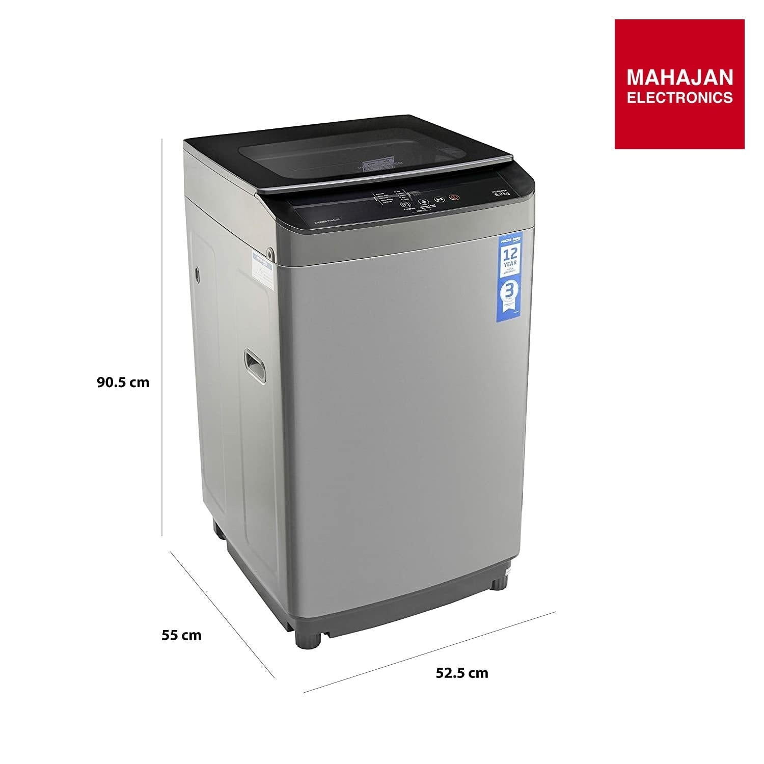 Voltas Beko WTL62UPGB 6.2 kg fully-Automatic Top Loading Washing Machine ( Gray ) Voltas Beko