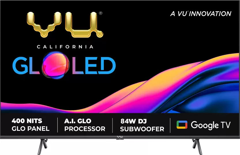 Vu Glo LED 43 inch Ultra Google TV 84 Watt 3 years warranty - Mahajan Electronics Online