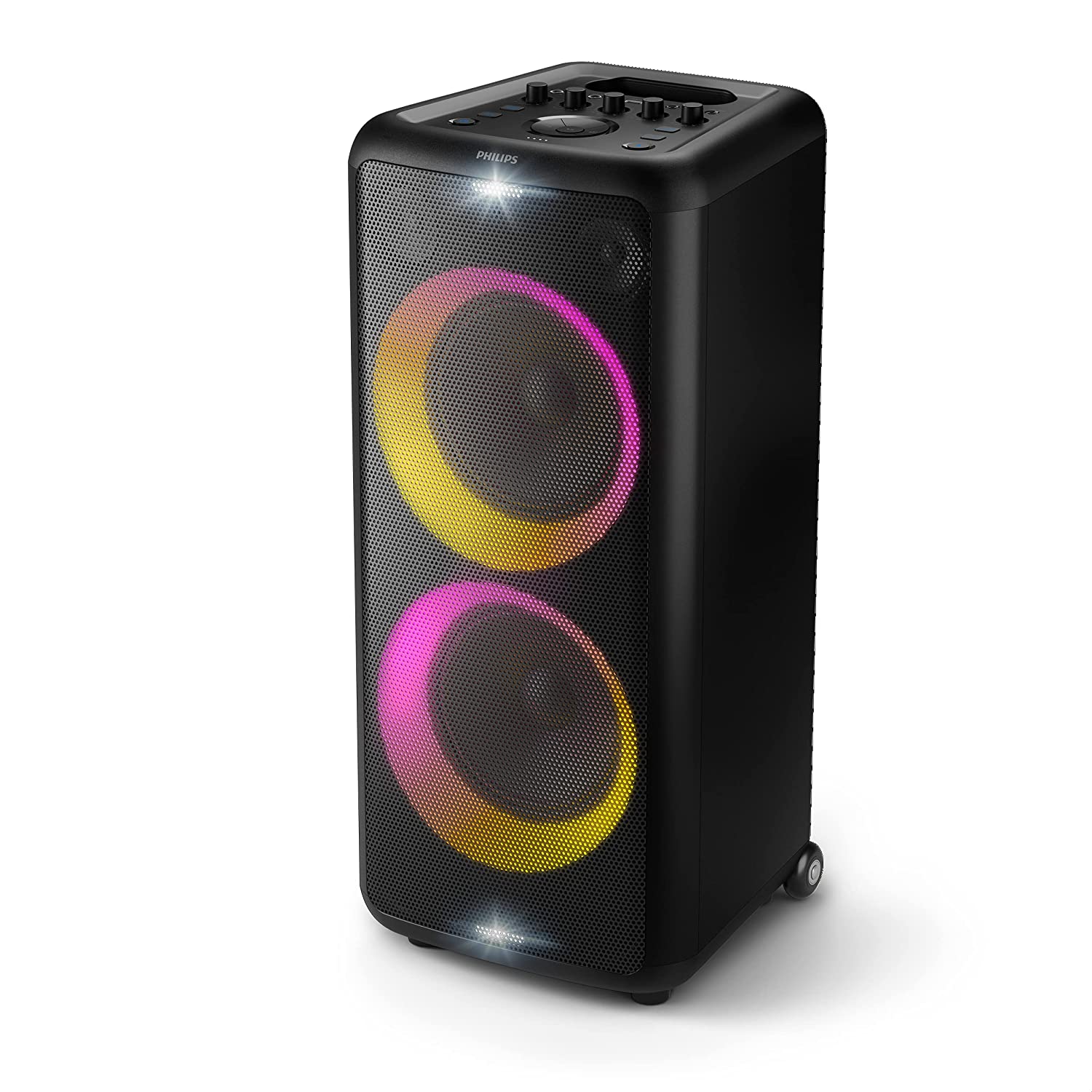 Philips Audio TAX5206/94 160 W Bluetooth Party Speaker with 14 Hours Play Time, Karaoke Features, Black - Mahajan Electronics Online