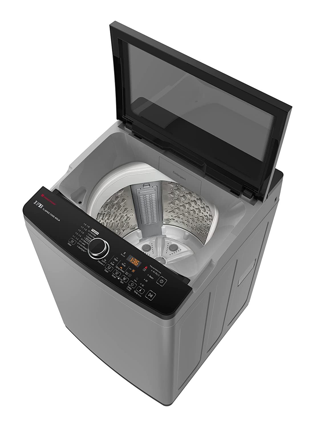 IFB 7.0 Kg Fully-Automatic Top Loading Washing Machine (TL-SPGS 7.0 KG Aqua, Medium Grey, 2X Power Steam, 4 Years Comprehensive Warranty)