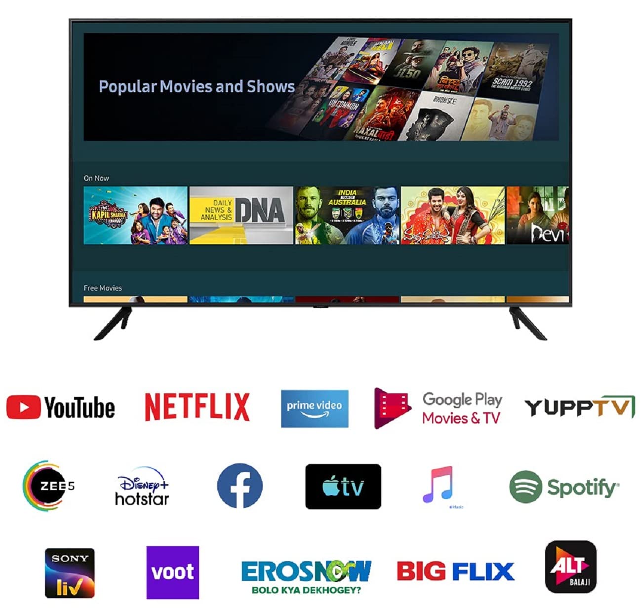 Samsung Led Tv UA55AU7600KLXL Crystal 4K UHD Smart TV - Mahajan Electronics Online