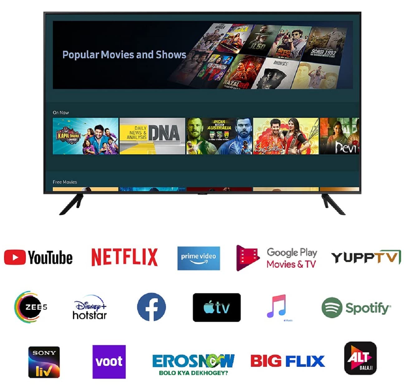 Samsung Led Tv UA43AU7600 Crystal 43Inch 4K UHD Smart TV - Mahajan Electronics Online