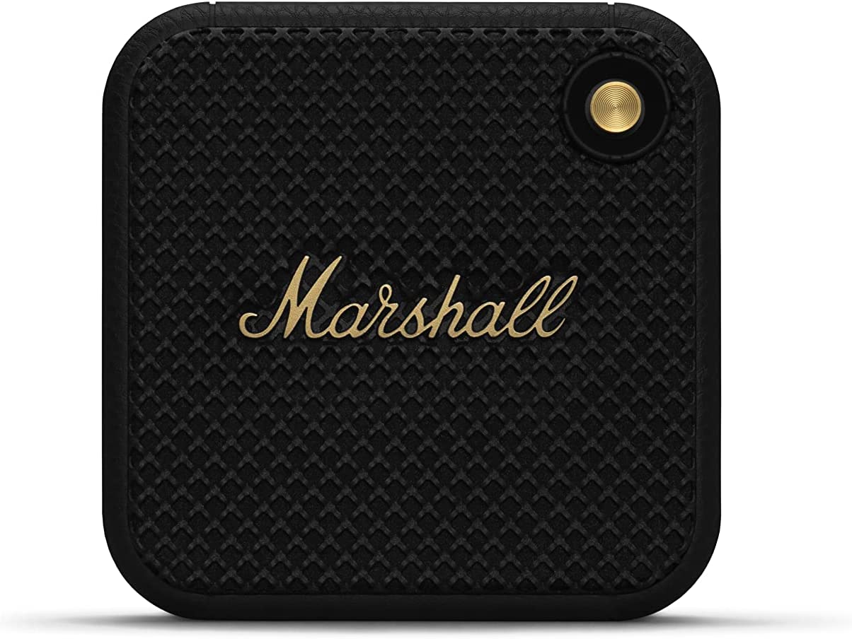 Marshall Willen Portable Bluetooth Speaker Black & Brass - Mahajan Electronics Online