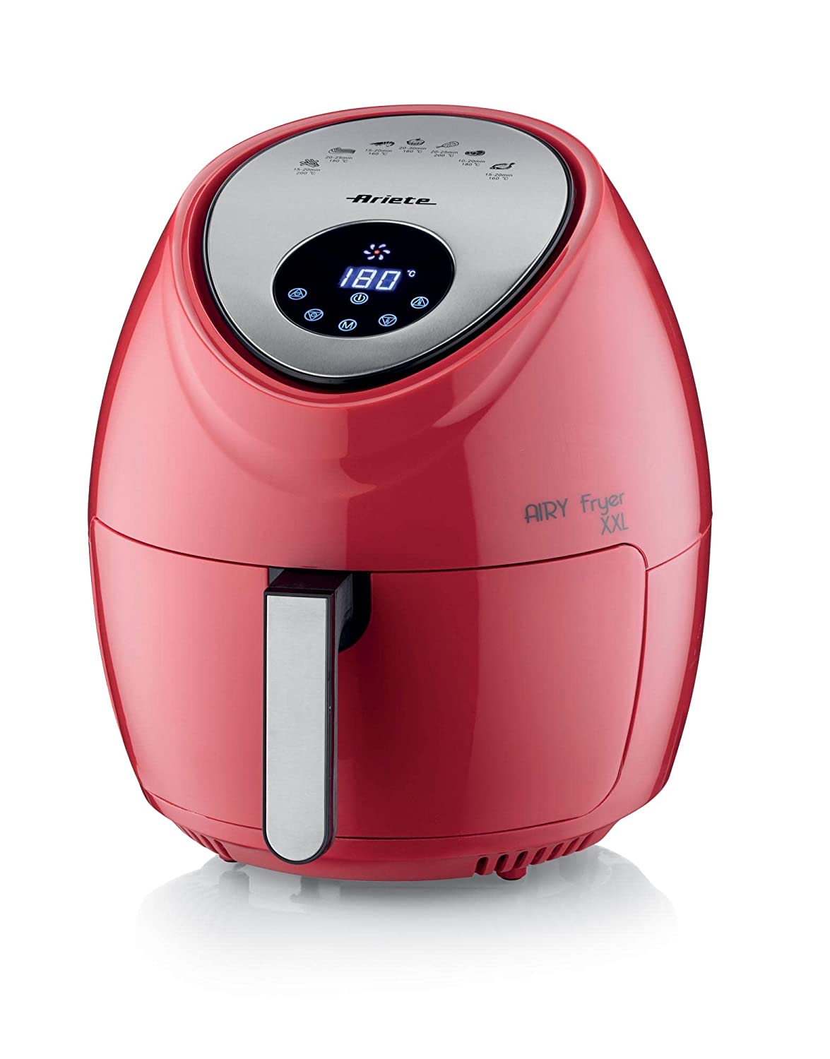 Ariete 4618, Airy Fryer XXL, Air Fryer, 5.5 Liters, Fries Without Oil 2.5 kg of Chips, 1800 Watt, Red - Mahajan Electronics Online