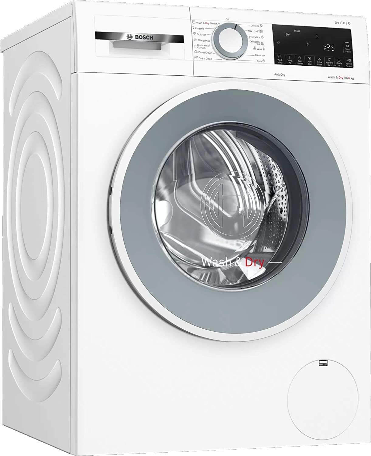 Bosch 10 kg/6 kg Inverter Washer Dryer WNA254U0IN, White, Inbuilt Heater)