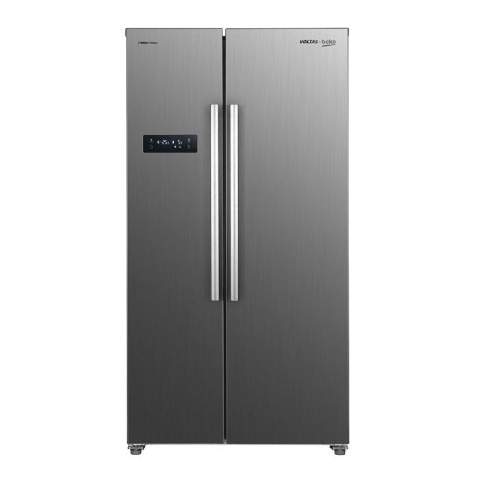 Voltas Beko RSB495XPE 472L Side by Side Refrigerator (Inox Look) - Mahajan Electronics Online