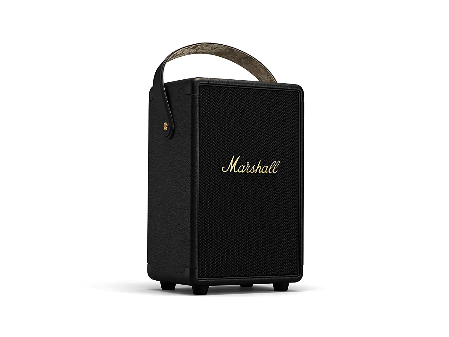 Marshall Tufton 80 Watt Wireless Bluetooth Portable Speaker (Black & Brass) - Mahajan Electronics Online