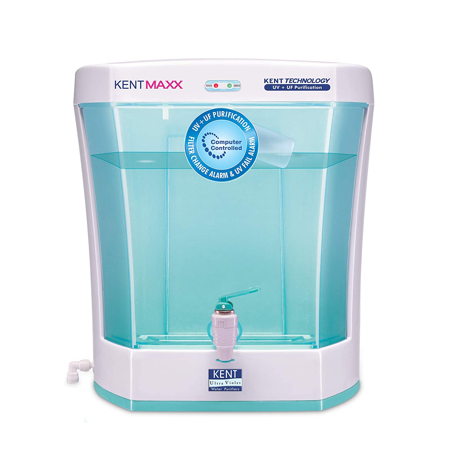 KENT Maxx 7-Litres Wall Mountable/Table Top UV + UF (White and Blue) 60-Ltr/hr Water Purifier with detachable storage tank - Mahajan Electronics Online