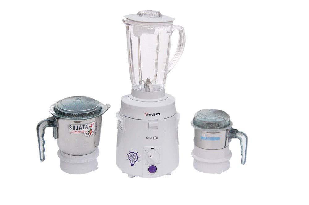 Sujata SuperMix SM Mixer Grinder, 900W, 3 Jars (White) - Mahajan Electronics Online