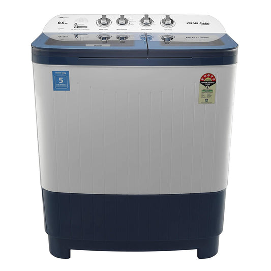 Voltas Beko WTT85DBLG 8.5 kg Semi-Automatic Top Loading Washing Machine ( Sky Blue) - Mahajan Electronics Online