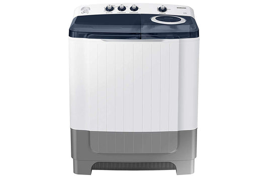 Samsung WT80R4200LG/TL 8.0 Kg Semi-Automatic 5 Star Top Loading Washing Machine ( Light Grey, Royal Blue Lid) - Mahajan Electronics Online