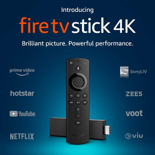 Fire TV Stick 4K with All-New Alexa Voice Remote | Streaming Media Player - Mahajan Electronics Online