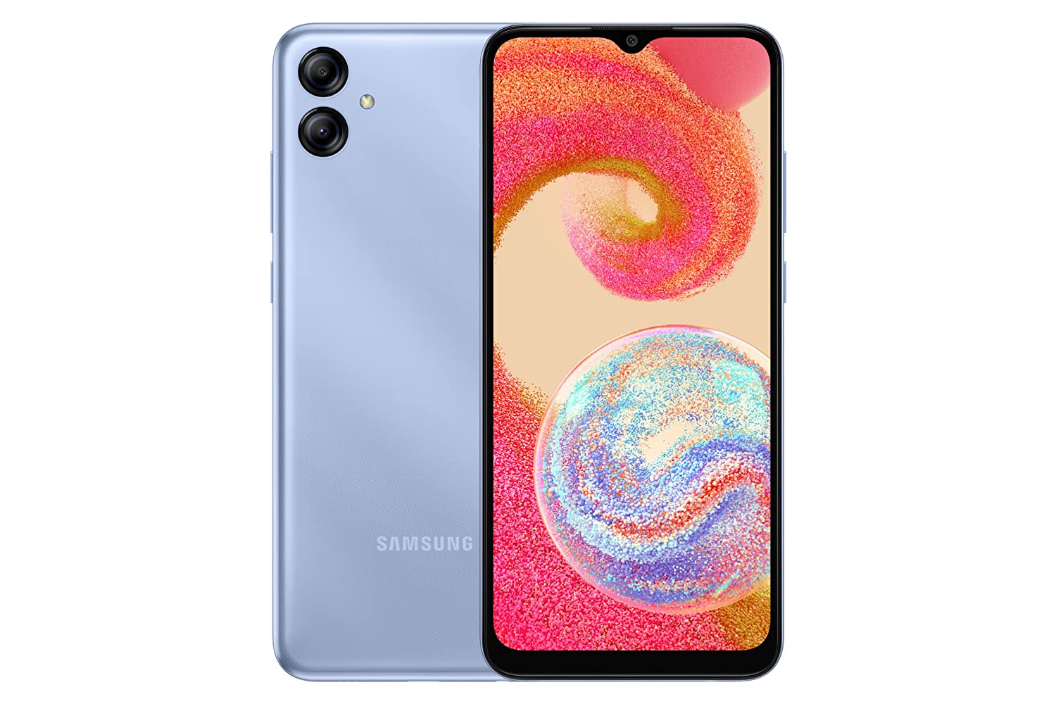 Samsung Galaxy A04e (Light Blue, 4GB, 128GB Storage) | 13 MP Rear Camera | Face Unlock | Upto 8GB RAM with RAM Plus | MediaTek Helio P35 | 5000 mAh Battery - Mahajan Electronics Online