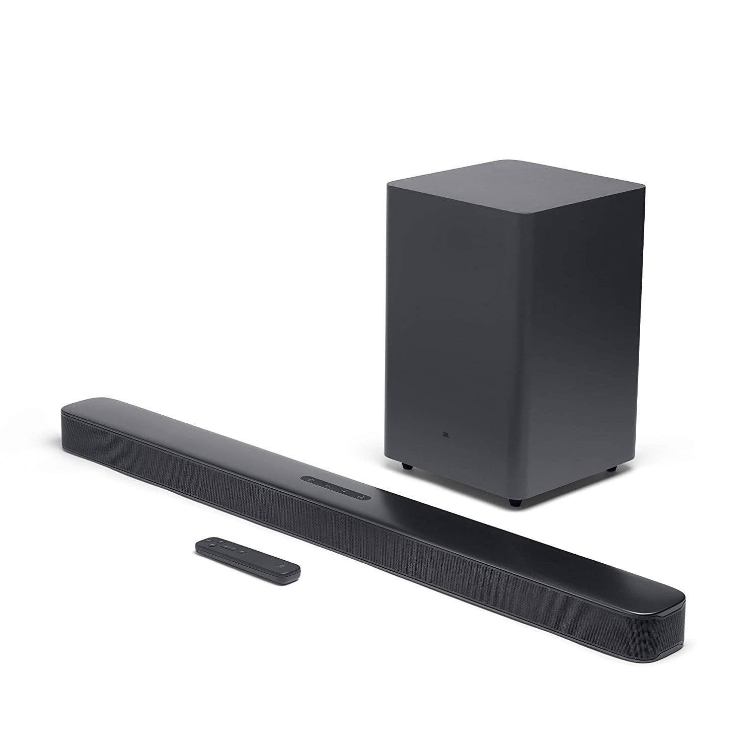 JBL Bar 2.1 Deep Bass Soundbar with Wireless Subwoofer, Dolby Digital & Surround Modes (300 Watts, Black) - Mahajan Electronics Online