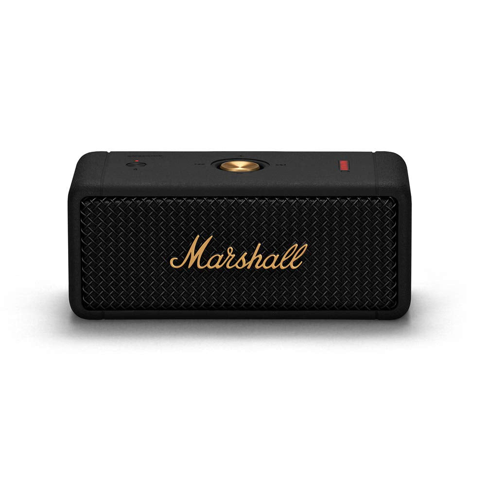 Marshall Emberton 20 Watt Wireless Bluetooth Portable Speaker (Black and Brass)