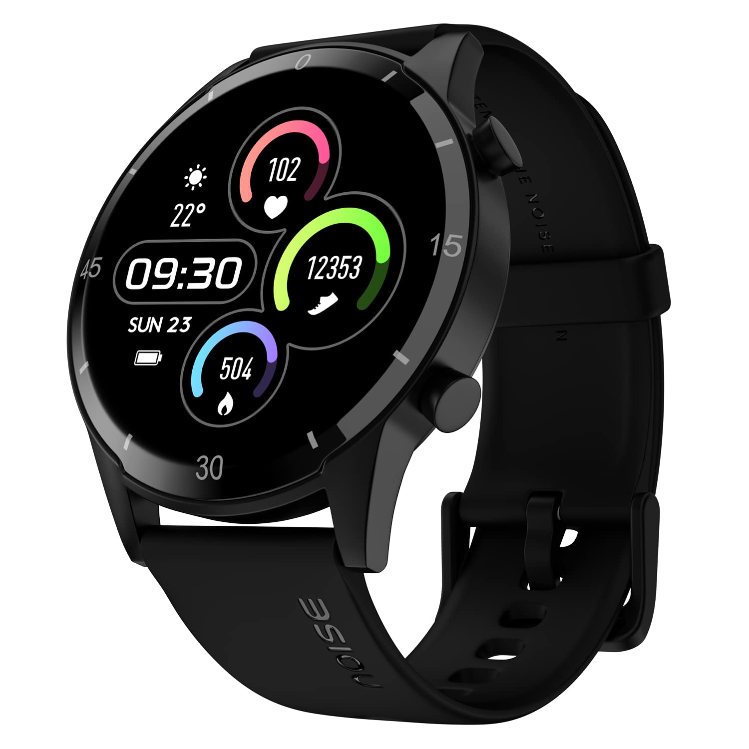 Noise Fit Agile 2 Buzz Bluetooth Calling Smart Watch with 1.28" TFT Display Black - Mahajan Electronics Online