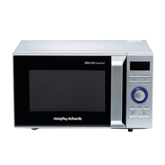 Morphy Richards 28DCOX DuoChef Pro-Convection Microwave Oven and OTG Oven, 28 Ltr, Dual Grill, 300 Auto Cook Menus, Silver, Regular - Mahajan Electronics Online