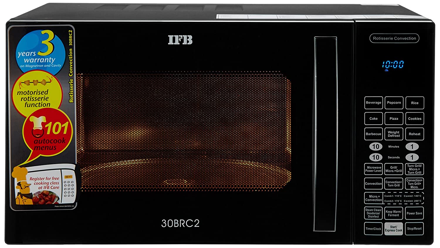 IFB 30 L Convection Microwave Oven (30BRC2, Black) - Mahajan Electronics Online