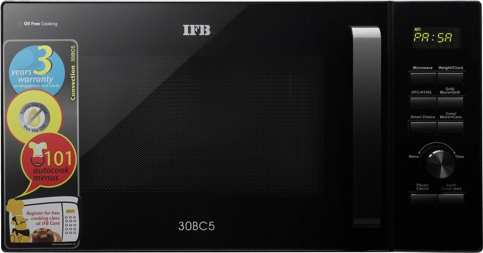 IFB 30 L Convection Microwave Oven (30BC5, Black) - Mahajan Electronics Online