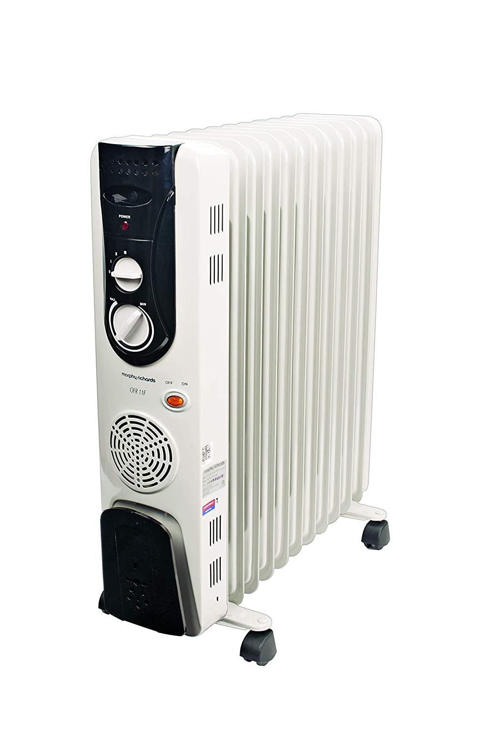 Morphy Richards OFR 11F 11-Fin 2900 Watts Oil Filled Radiator Room Heater (Ivory) - Mahajan Electronics Online