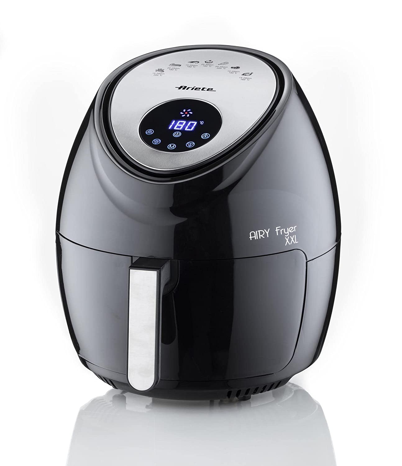 Ariete 4618 Airy Fryer XXL, Air Fryer, 5.5 Liters, Fries Without Oil 2.5 kg of Chips, 1800 Watt, Black [Energy Class A] - Mahajan Electronics Online