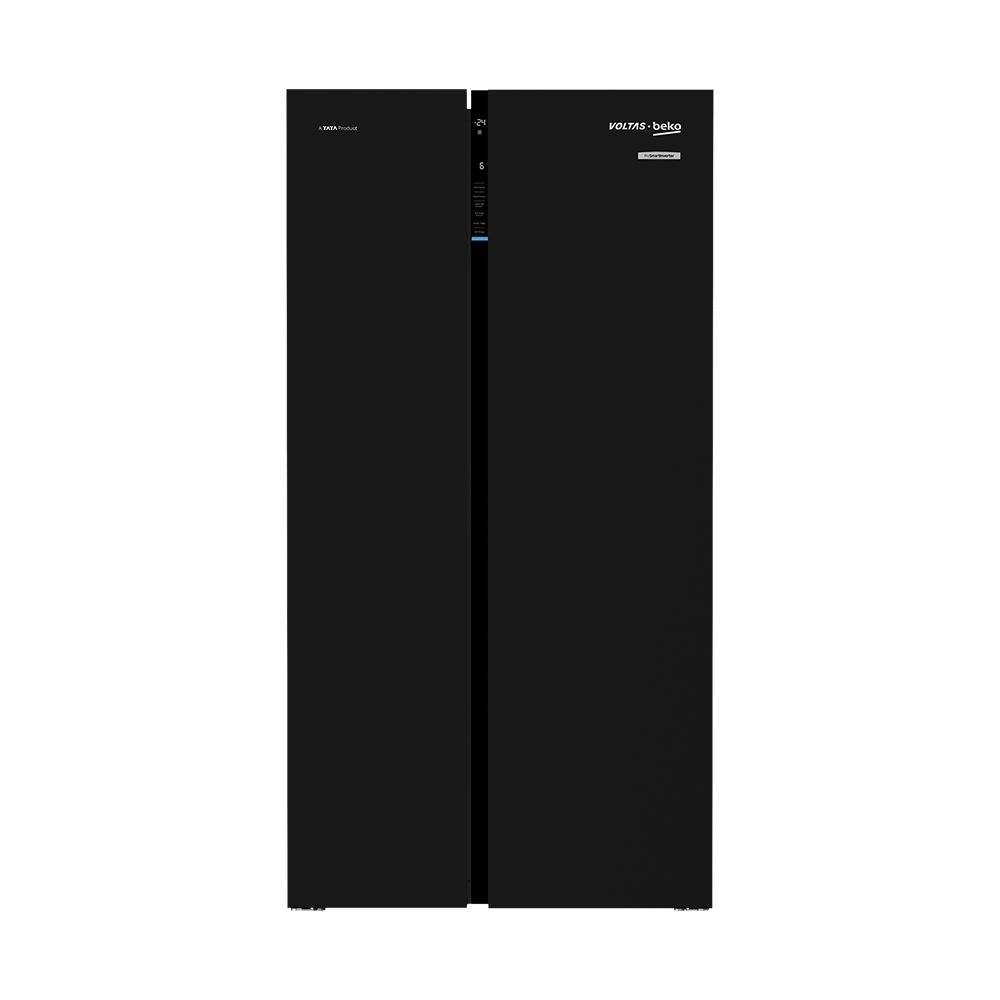 Voltas Beko 640 L Side by Side Refrigerator (Glass Black) RSB665GBRF - Mahajan Electronics Online