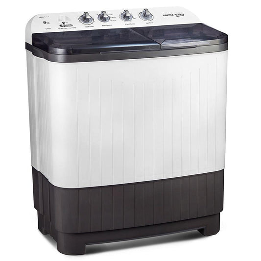 Voltas Beko 8 kg Semi Automatic Washing Machine (Burgundy) WTT80DGRT - Mahajan Electronics Online