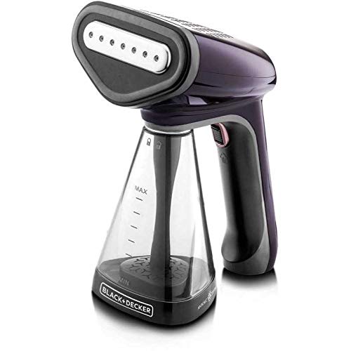 Black & Decker BXGS1501IN Handheld Portable Garment Steamer 1500 Watts with Anti Calc (Violet) - Mahajan Electronics Online