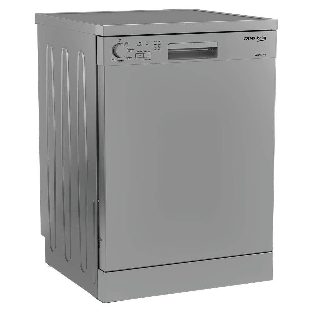 Voltas Beko DF14S3 Diswasher 14 PS Full Size Dishwasher (Silver)