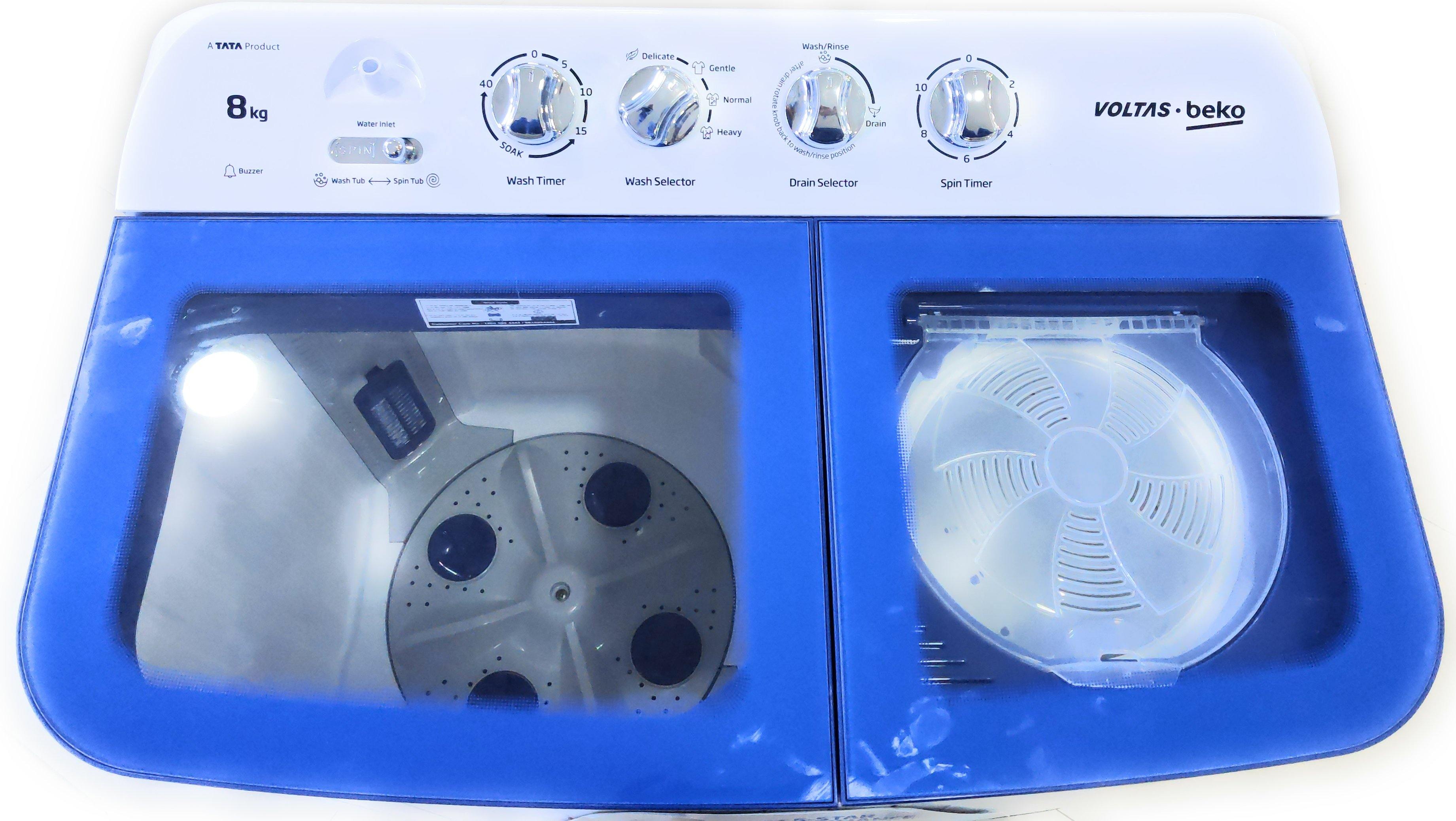 Voltbek  WTT80DBLG  Semi Automatic Washing Machine Beko BLUE 8.0 Kg - Mahajan Electronics Online