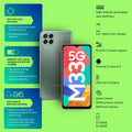 Samsung Galaxy M33 5G Mystique Green, 6GB, 128GB Storage | 6000mAh Battery | Upto 12GB RAM - Mahajan Electronics Online