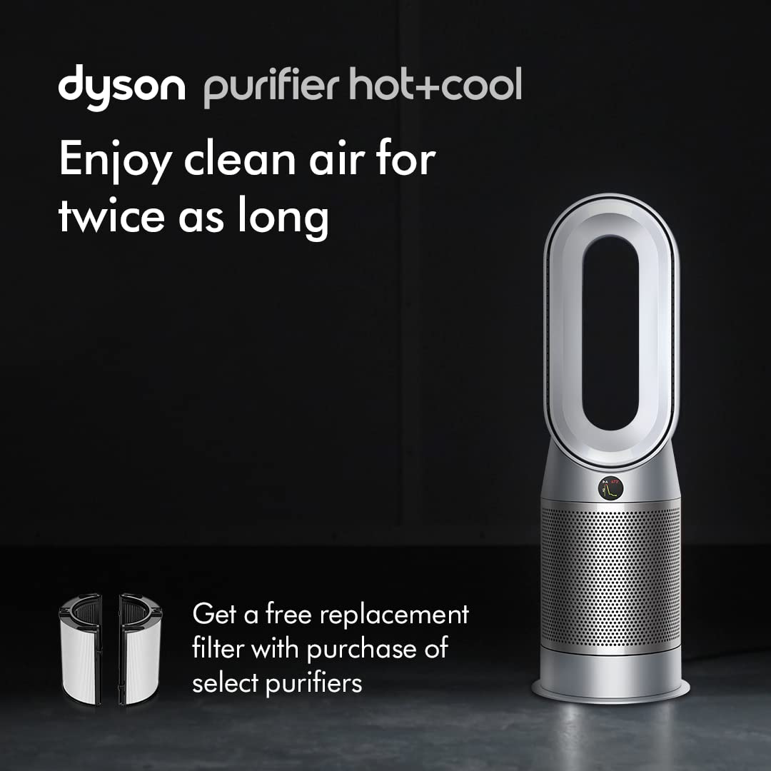 Dyson HP07 Purifier Hot+Cool Air Purifier with heater, HEPA+Activated Carbon Filter, Wi-Fi Enabled, (Black/ Nickel)