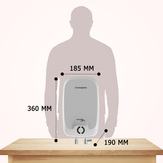 Crompton Rapid Jet 3-Litre Instant WH (White) Geyser - Mahajan Electronics Online