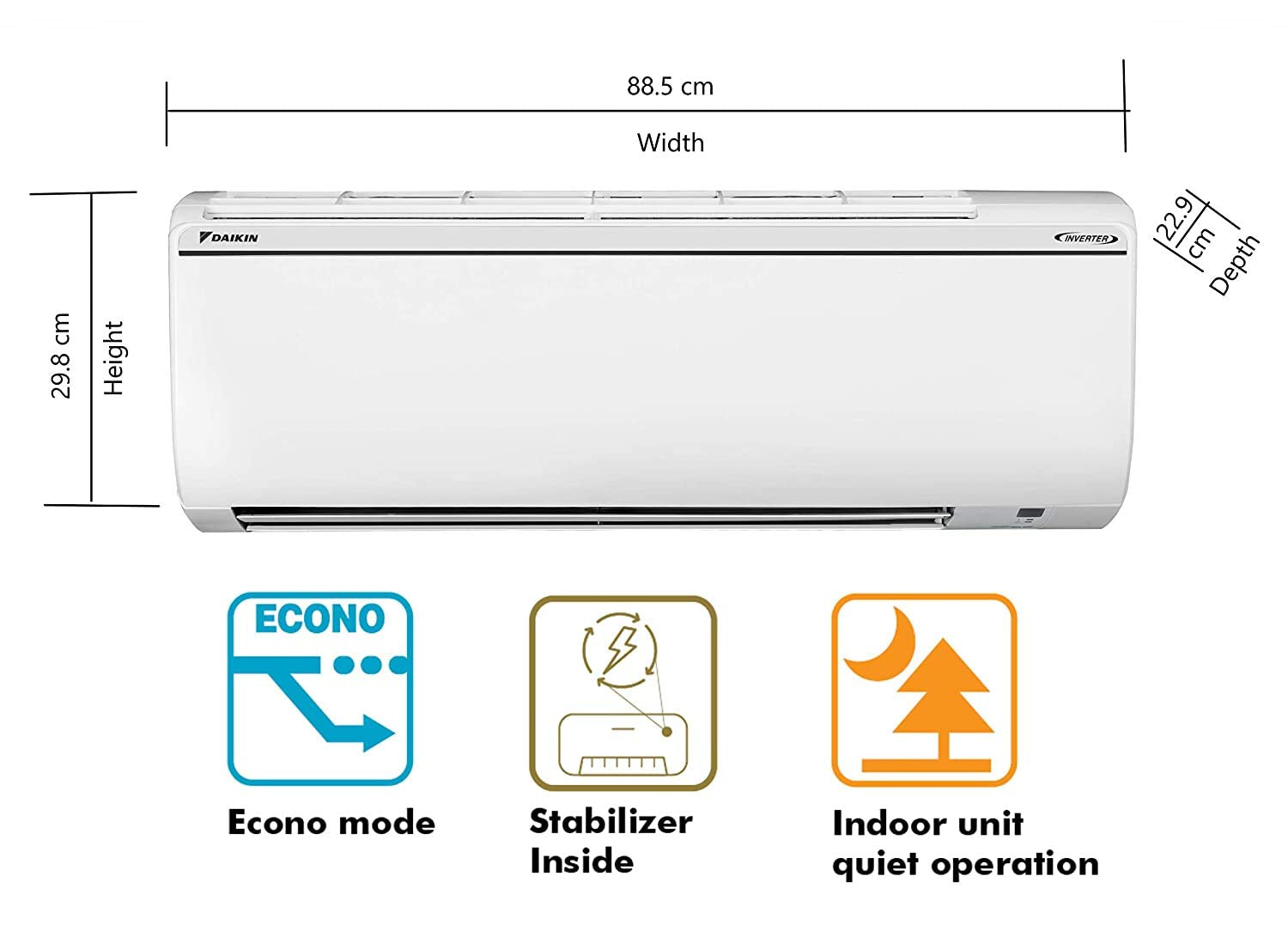 Daikin FTKM50UV16 1.5 Ton 5 Star Inverter Split AC White - Mahajan Electronics Online