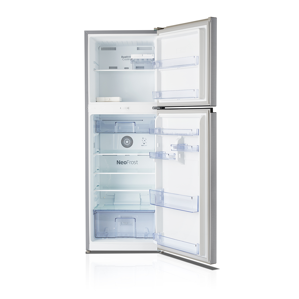 Voltas Beko RFF270E60/XIRX 250 Litres 1 Star Frost Free Double Door Refrigerator Brushed Silver - Mahajan Electronics Online