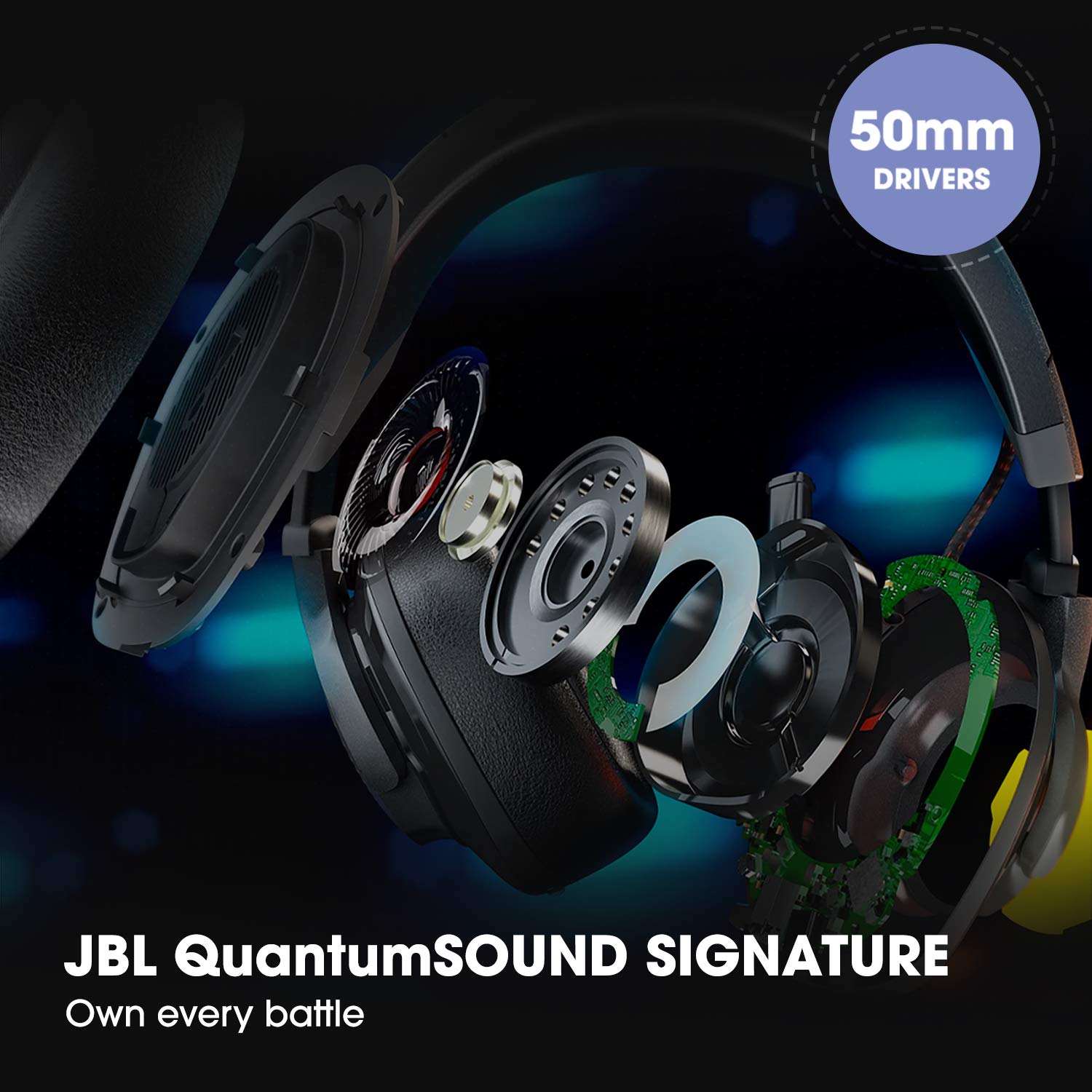 JBL Quantum 200 Wired Over Ear Headphones with Mic (Black) - Mahajan Electronics Online