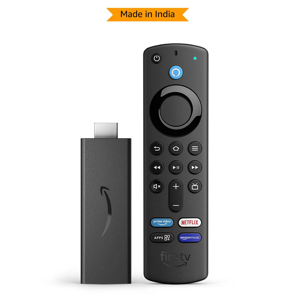 Amazon Fire TV Stick (3rd Gen, 2022) with all-new Alexa Voice Remote (includes TV and app controls) | HD streaming device | Mahajan Electronics Online