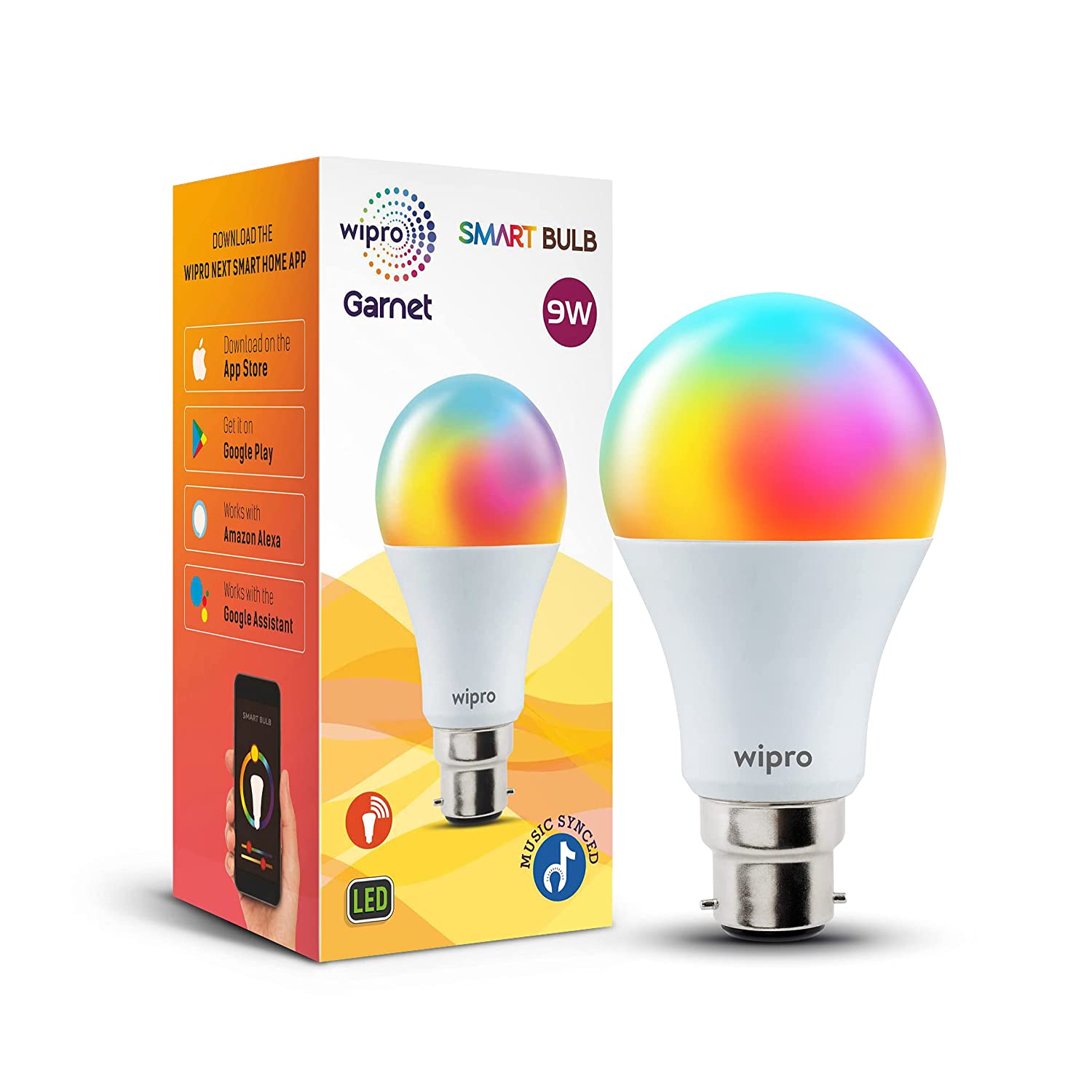 All new Echo Show 5 (2nd Gen) - Combo with Wipro 9W Easy Set-up Smart Bulb