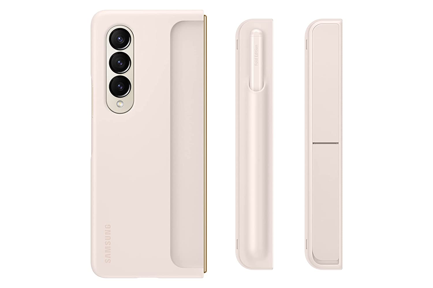 Samsung Galaxy Z Fold4 Standing Polycarbonate Back Cover with Pen Galxy Z Fold4, Sand - Mahajan Electronics Online