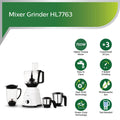 PHILIPS Hl7763/00 750W Mixer Grinder, White - Mahajan Electronics Online