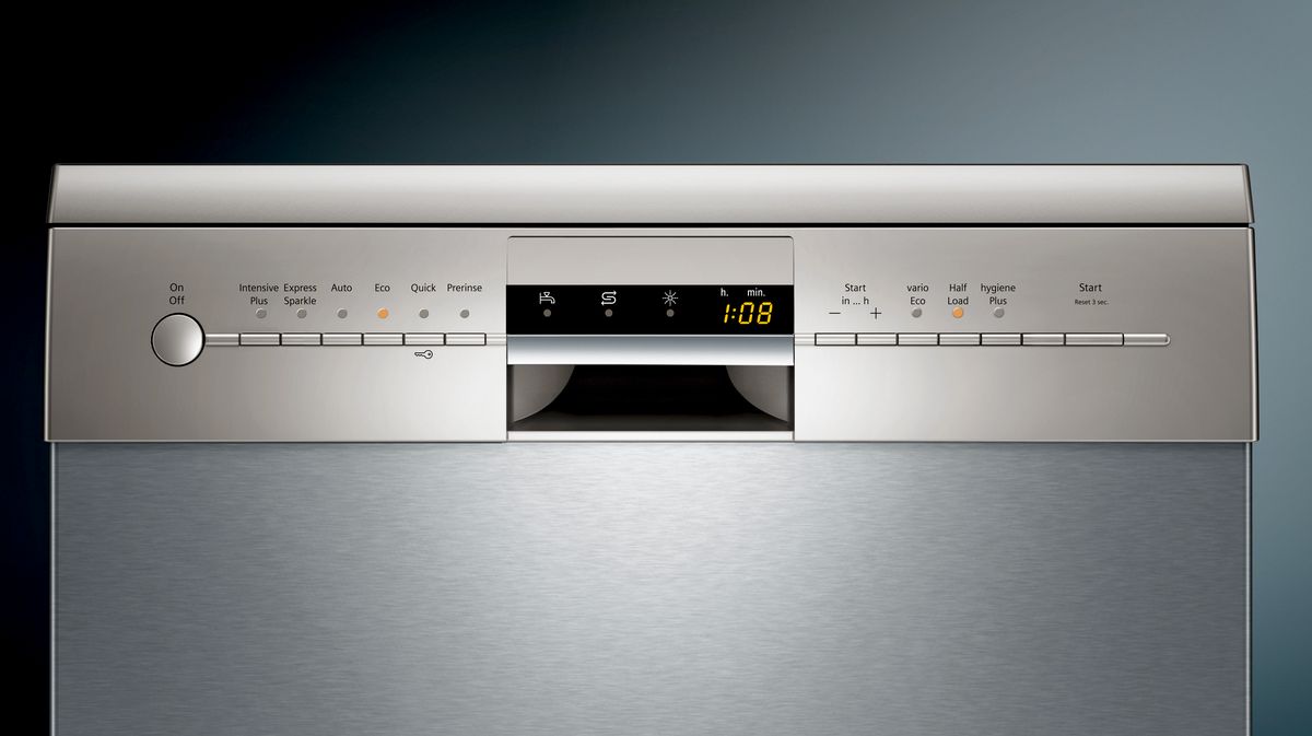 Siemens 12 Place Settings Dishwasher (SN256I01GI, Silver Inox) - Mahajan Electronics Online